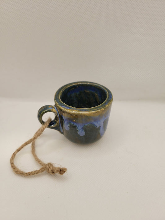 Blue coffee lovers ornament